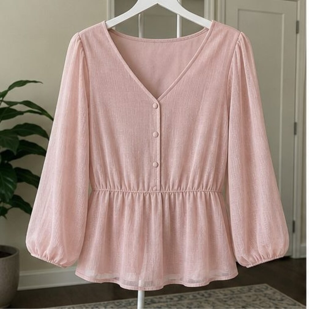 Blush Peplum Top